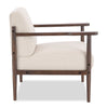 Maci 28.9" Linen-Look Accent Chair with Wood Legs – Taupe | Fauteuil d’appoint Maci de 28,9 po d’apparence lin avec pattes en bois - taupe