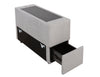 Vault 7-Piece Sectional with Five Storage Chairs and Storage USB Console - Grey | Sofa sectionnel Vault 7 pièces avec 5 fauteuils de rangement et console de rangement avec USB - gris