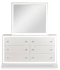 Halo 6pc Bedroom Set with Bed, Dresser, Mirror & Nightstand, LED, Glam, White - King Size | Ensemble de chambre à coucher Halo 6 pièces somptueux avec lit, commode, miroir, table de nuit et éclairage à DEL, blanc - format très grand lit