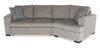 Made in Canada Legend 2-Piece Right-Facing Chenille Fabric Cuddler Sleeper Sectional - Platinum Beige | Sofa-lit sectionnel enveloppant de droite Legend 2 pièces fabriqué au Canada en tissu de chenille - beige platine