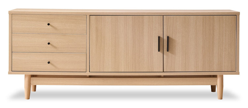 Kemper 71\" Modern TV Stand with Storage for TVs up to 70\"- Harvest Oak