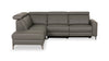 Valentino 3-Piece Left-Facing Genuine Leather Power Reclining Sectional with Adjustable Headrests - Grey | Sofa sectionnel de gauche à inclinaison électrique Valentino 3 pièces en cuir véritable avec appuie-têtes réglables - gris