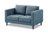 Metro 57" Fabric Loveseat with Tufted Seat Cushions and Reversible Back Cushions - Denim Blue | Causeuse Metro de 57 po en tissu avec coussins de siège capitonnés et coussins de dossier réversibles - bleu denim