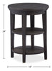Hanson 18” Round Traditional Pine End Table - Graphite | Table de bout ronde traditionnelle Hanson de 18 po en pin - graphite