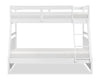 Quinn Bunk Bed with Ladder & Guard Rail for Kids, White - Twin/Full