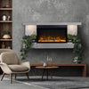 Drift 48" Electric Fireplace with Wall-mount Mantel – Grey  | Foyer électrique Drift de 48 po avec manteau mural - gris  | DRI48FIR