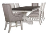 Willow Dining Table with Trestle Base, 84-106"W Extension - Rustic White & Brown | Table de salle à manger Willow avec base à tréteaux et rallonge de 84 po à 106 po (L) - blanc rustique et brune
