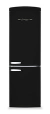 Classic Retro by Unique 24\" 12 Cu. Ft. Bottom-Freezer Refrigerator - Matte Black - UGP-340L MB AC