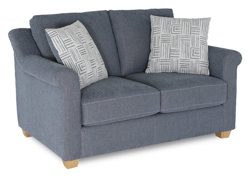 Finesse 59\" Contemporary Chenille Fabric Loveseat - Flint