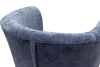 Ethan 31" Linen-Look Fabric Tub-Style Accent Chair with Wood Legs – Navy   | Fauteuil d’appoint Ethan de style gondole de 31 po en tissu d’apparence lin avec pattes en bois - bleu marine