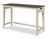 Nyles 60" Contemporary Console Table with 3 Counter-Height Stools and USB Ports - Buttermilk | Console contemporaine Nyles de 60 po avec 3 tabourets de hauteur comptoir et ports USB - babeurre