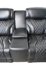 Elite 74" Genuine Leather Massage Power Reclining Loveseat with Immersive Audio and Power Headrests - Black | Causeuse de massage à inclinaison électrique Elite de 74 po en cuir véritable avec son immersif et appuie-têtes électriques - noire