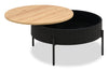 Trove 29.72" Coffee Table with Sliding Top and Storage - Black | Table à café Trove de 29,72 po avec dessus coulissant et rangement - noir | TROVECTB