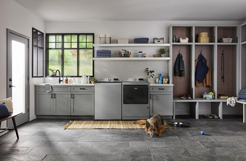 Maytag 6.0 Cu. Ft. Pet Pro Top-Load Washer and 7.4 Cu. Ft. Gas Dryer- Radiant Silver - MATL72GS 
