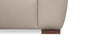 Raya Modular 5-Piece Right-Facing Genuine Leather Sectional with Storage Console and Wood Legs - Stone Beige | Sofa sectionnel modulaire de droite Raya 5 pièces en cuir véritable avec console de rangement et pattes en bois - beige pierre