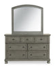 Chelsea 5pc Bedroom Set with Storage Bed, Dresser & Mirror, Grey - Queen Size | Ensemble de chambre à coucher Chelsea 5 pièces gris avec lit de rangement, commode et miroir - format grand lit