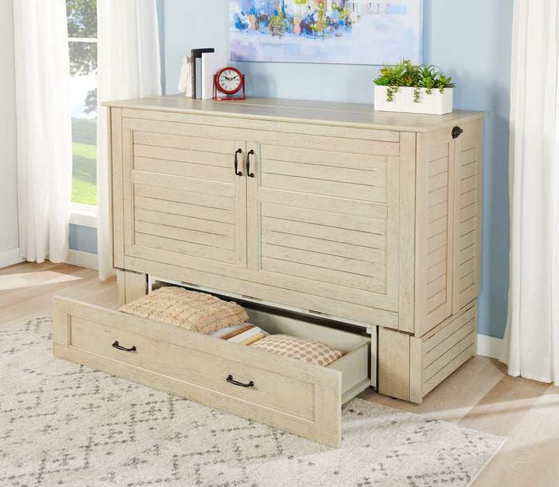 Parker Cabinet Bed, Brushed Driftwood - Queen Size