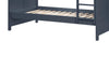 Quinn Bunk Bed with Ladder & Guard Rail for Kids, Blue - Twin/Twin | Lits superposés Quinn pour enfants avec échelle et garde-corps, bleus - simple et simple