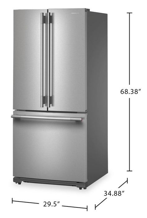 KitchenAid 20 Cu. Ft. 30\" French Door Refrigerator - PrintShield® Stainless Steel - KRFF330SPS