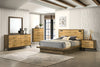 Silas Platform Bed with Headboard & Frame, LED, Rustic Brown - Full Size | Lit plateforme Silas brun rustique avec tête de lit, cadre et éclairage à DEL - format lit double