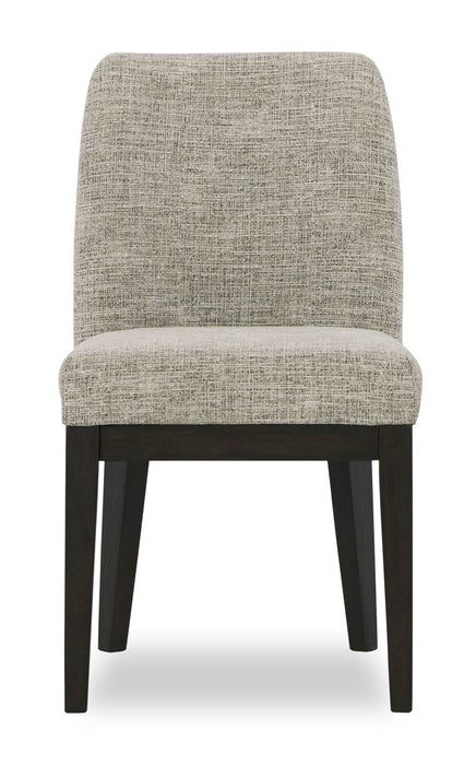 Metro Dining Chair with Polyester Fabric - Beige & Brown