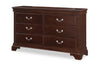 Marco 5pc Bedroom Set with Bed, Dresser & Mirror, Cherry Brown - Queen Size | Ensemble de chambre à coucher Marco 5 pièces avec lit, commode et miroir, brun cerisier - format grand lit