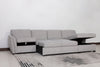 Vault 3-Piece Right-Facing Sectional with Sofa Bed Loveseat, Storage Chaise and Storage Chair – Grey | Sofa sectionnel de droite Vault 3 pièces avec causeuse-lit, fauteuil long de rangement et fauteuil de rangement - gris