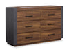 Scott Living Dante 5pc Bedroom Set with Bed, Dresser & Mirror, Brown - Queen Size | Ensemble de chambre à coucher Dante de Scott Living 5 pièces avec lit, commode et miroir, brun - format grand lit