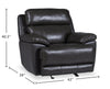 Sorrento 42" Genuine Leather Power Reclining Chair with USB Port - Charcoal Grey | Fauteuil à inclinaison électrique Sorrento de 42 po en cuir véritable avec port USB - gris anthracite