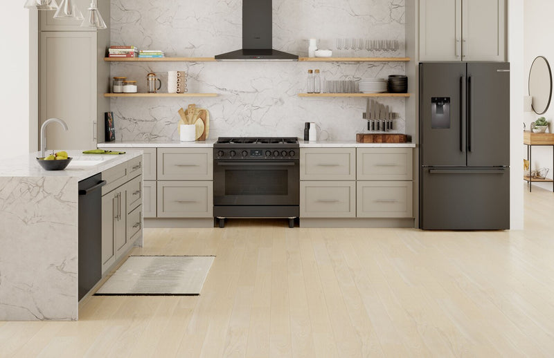 Bosch 500 Series 36\" 26 Cu. Ft. French-Door Refrigerator - Black Stainless Steel - B36FD52SNB 