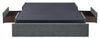 Amos Upholstered Storage Bed in Charcoal Fabric with Tufted Headboard & 3 Built-in Drawers - Queen Size | Lit de rangement Amos rembourré en tissu anthracite avec tête de lit capitonnée et 3 tiroirs intégrés - format grand lit