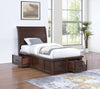 Sonoma Platform Two-Sided Storage Bed with Headboard & Frame, Mango Brown - Twin Size | Lit plateforme Sonoma avec rangement des 2 côtés, tête de lit et cadre de lit, brun manguier - format lit simple