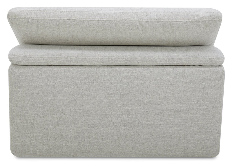Sky Modular 44\" Fabric Armless Power Reclining Chair with Feather Down Cushions - Nathan Wheat