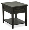 Hanson 20” Traditional Pine End Table with Storage - Graphite