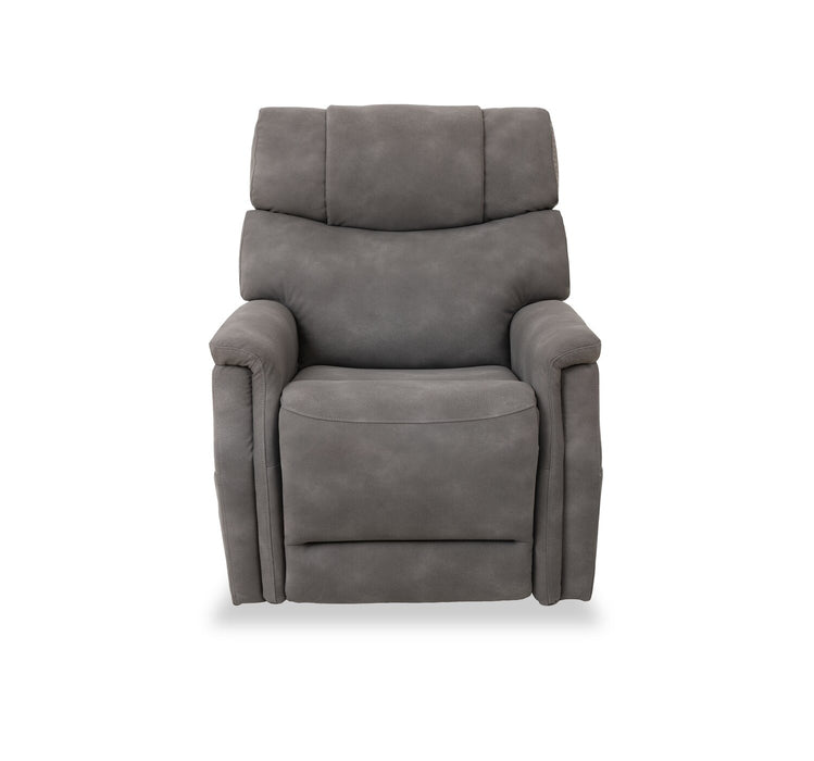 Claire 34\" Leather-Look Fabric Power Lift Reclining Chair - Charcoal Grey