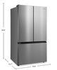 Midea 35.8" 31.7 Cu. Ft. French-Door Refrigerator - Stainless Steel - MRF32I6BST | Réfrigérateur Midea de 31,7 pi³ et de 35,8 po à portes françaises - acier inoxydable - MRF32I6BST