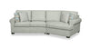 Scott Living Haven 2-Piece Right-Facing Chenille Fabric Cuddler Sectional - Seafoam Blue | Sofa sectionnel enveloppant de droite Haven de Scott Living 2 pièces en tissu de chenille - bleu écume de mer