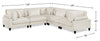Lounge 5-Piece Chenille Modular Sectional – Beige  | Sofa sectionnel modulaire Lounge 5 pièces en chenille - beige