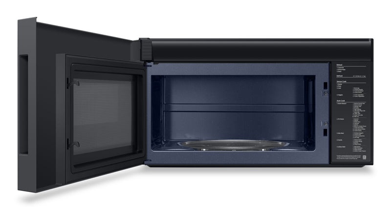 Samsung 2.1 Cu. Ft. Over-the-Range Microwave with 400 CFM and Glass Touch Control - White Glass - ME21DB650012AC