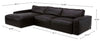 Sedona 3-Piece Genuine Leather Left-Facing Modular Sectional - Chocolate | Sofa sectionnel modulaire de gauche Sedona 3 pièces en cuir véritable - chocolat