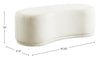 Maren 47.25" Fabric Curved Bench - Cream | Banc arrondi Maren de 47,25 po en tissu - crème