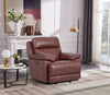Sorrento 42" Genuine Leather Power Reclining Chair with USB Port - Madrid Brick Brown | Fauteuil à inclinaison électrique Sorrento de 42 po en cuir véritable avec port USB - brun brique de Madrid