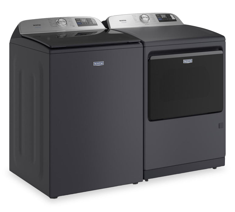 Maytag 6.0 Cu. Ft. Pet Pro Smart Top-Load Washer and 7.4 Cu. Ft. Electric Dryer – Midnight Steel 