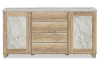 Vega Dining Server with Storage & 4 Drawers, Marble Look, 66