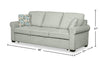 Scott Living Haven 96" Chenille Fabric Sleeper Sofa with Wood Legs - Seafoam Blue | Sofa-lit Haven de Scott Living de 96 po en tissu de chenille avec pattes en bois - bleu écume de mer