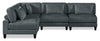 Lounge 4-Piece Chenille Armless Modular Sectional – Grey | Sofa sectionnel modulaire sans accoudoirs Lounge 4 pièces en chenille - gris
