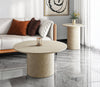 Sullivan 35.43" Round Coffee Table with Sintered Stone Top - Beige Travertine | Table à café ronde Sullivan de 35,43 po avec dessus en pierre frittée - travertin beige