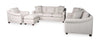 Mallie 36" Chenille Fabric Chair with Rolled Arms and Wood Legs - Shell White | Fauteuil Mallie de 36 po en tissu de chenille avec accoudoirs enroulés et pattes en bois - blanc coquillage
