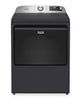 Maytag 6.0 Cu. Ft. Smart Top-Load Washer and 7.4 Cu. Ft. Electric Dryer - Midnight Steel | Laveuse intelligente à chargement par le haut de 6,0 pi³ et sécheuse électrique de 7,4 pi³ de Maytag - acier minuit