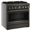 KitchenAid 5.1 Cu. Ft. Dual Fuel Range with No Preheat Air Fry – Black Ore - KFDS936SBE | Cuisinière hybride KitchenAid de 5,1 pi3 avec friture à air sans préchauffage - minerai noir - KFDS936SBE
